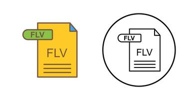 icono de vector de flv