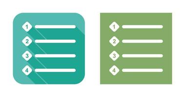 Unique Numbered list Vector Icon