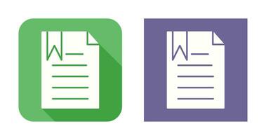 Unique Bookmarked Document Vector Icon