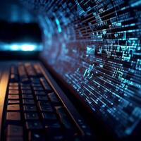 Programming code with keyboard photo