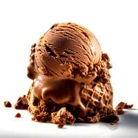 AI Generative Delicious Cold sweat ice cream on the white background photo