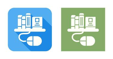 Digital Library Vector Icon