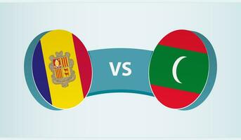 Andorra versus Maldives, team sports competition concept. vector