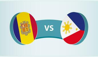 Andorra versus Philippines, team sports competition concept. vector