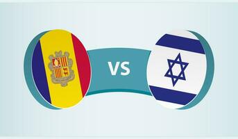 andorra versus Israel, equipo Deportes competencia concepto. vector