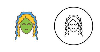 Hair Curly Vector Icon