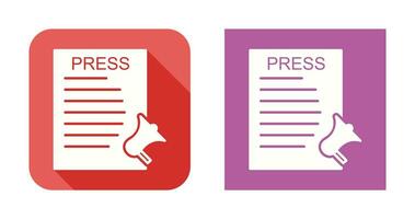 Unique Press Releases Vector Icon