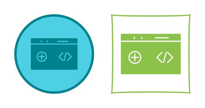 Unique Clean Code Vector Icon