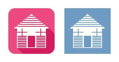 Wood Cabin Vector Icon