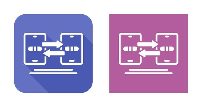 icono de vector de sincronización de datos