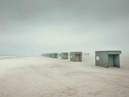 Minimalist Landscape in Neutral Colors. Ai Generative photo