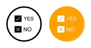 Yes No Option Vector Icon