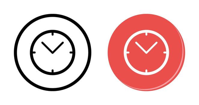Unique Clock Vector Icon