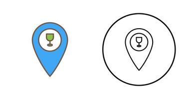 Unique Bar Location Vector Icon