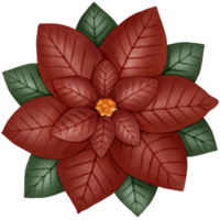 Red Poinsettia Tree for Christmas png