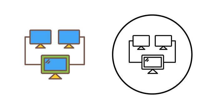 icono de vector de sistemas conectados