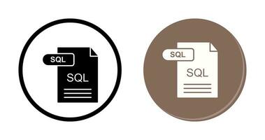 icono de vector de sql