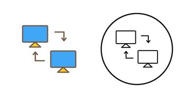 icono de vector de sistemas compartidos