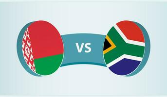 Belarus versus South Africa, team sports competition concept. vector