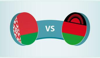 Belarus versus Malawi, team sports competition concept. vector