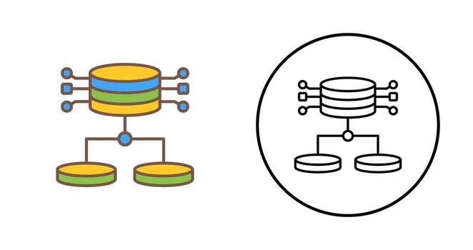 icono de vector de datos estructurados