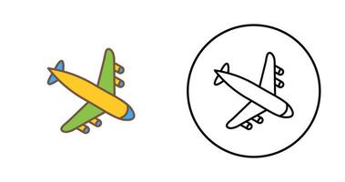 icono de vector de avión de aterrizaje