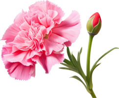 Carnation png with AI generated.