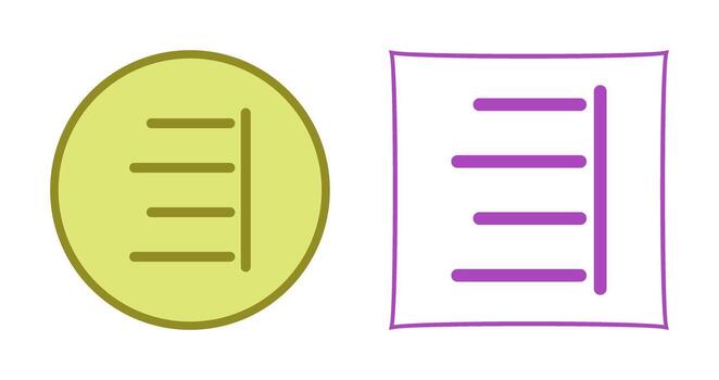 Unique Right Align Vector Icon