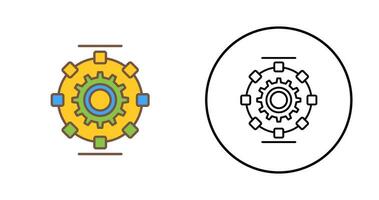 icono de vector de proceso automatizado