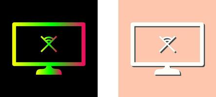Unique Disconnected Network Vector Icon