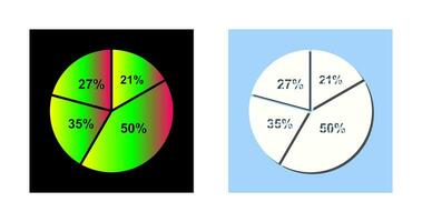 icono de vector de gráfico circular