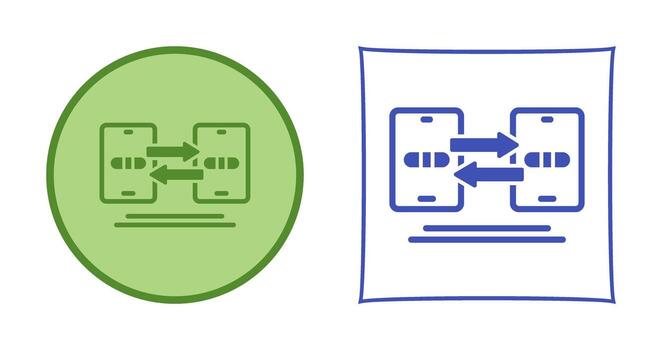 icono de vector de sincronización de datos