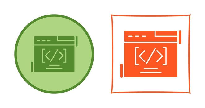 Web Coding Vector Icon
