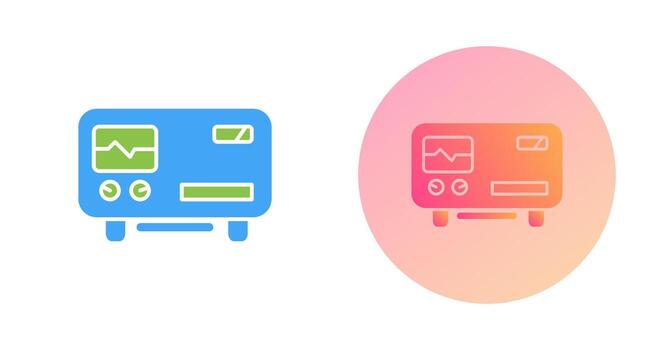 icono de vector de osciloscopio