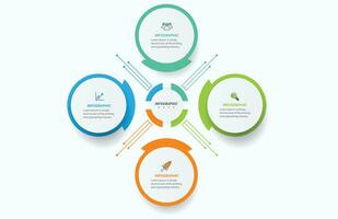 Business data visualization. Process chart. Abstract elements of graph, diagram with 4 steps, options, parts, or processes. Vector business template infographic, design, vector,2,3,4,5,6,