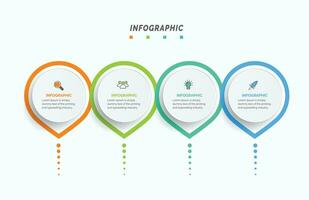 Business data visualization. Process chart. Abstract elements of graph, diagram with 4 steps, options, parts, or processes. Vector business template infographic, design, vector,2,3,4,5,6,