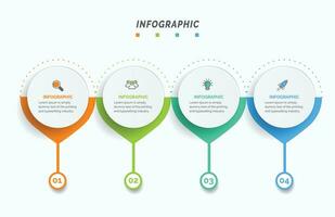 visualización de datos comerciales. diagrama del proceso. elementos abstractos de gráfico, diagrama con 4 pasos, opciones, partes o procesos. infografía de plantilla de negocio vectorial, diseño, vector, 2,3,4,5,6, vector