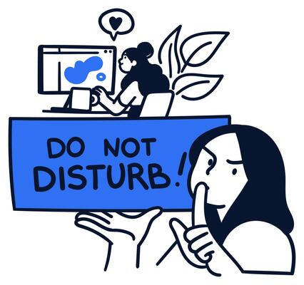 Productive - Work flow - Workplace Vector Illustration