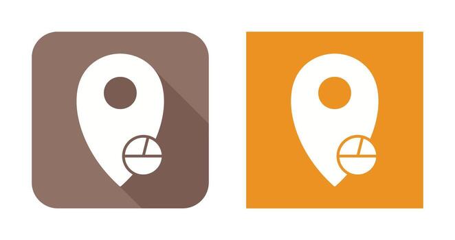 icono de vector de estadísticas de ubicación