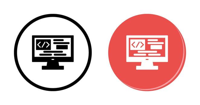 icono de vector de codificación