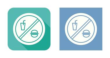 No Food or Drinks Vector Icon