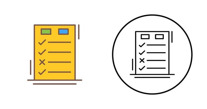 Today to Done CheckList Vector Icon