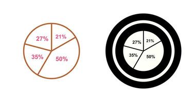 icono de vector de gráfico circular