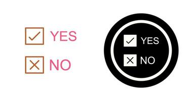 Yes No Option Vector Icon