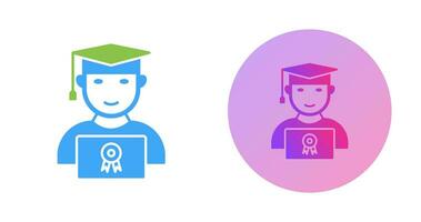 Unique Student Holding Degree Vector Icon