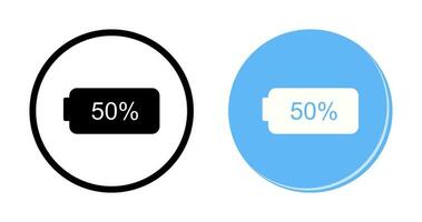 Unique Half Battery Vector Icon