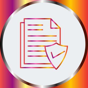 icono de vector de documento válido