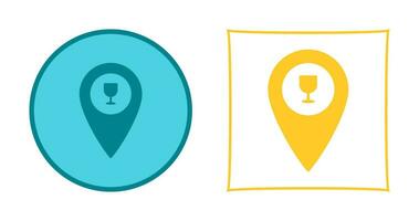 Unique Bar Location Vector Icon