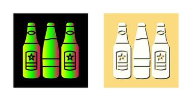 icono de vector de botellas de cerveza