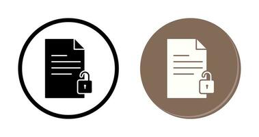 Unlock Documents Vector Icon